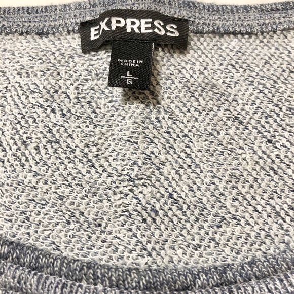 Express French Terry Sweatshirt with Shoulder Spikes and B&W Velvet Tiger - L - Picture 16 of 17